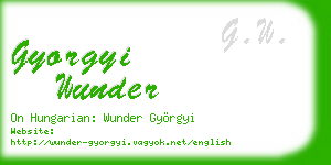 gyorgyi wunder business card